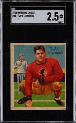 1935 National Chicle Football #11 Turk Edwards SGC GOOD+ 2.5