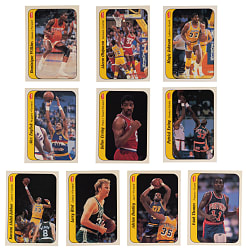 1986-1987 Fleer Basketball Stickers Near Complete Set (10/11)