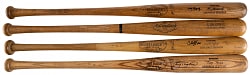 Philadelphia Phillies Game-Used Bat Group (4) - All Related to 1964 Phillies with (3) Signed