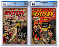 1962-1963 Marvel Journey Into Mystery (2) Issues with #87 CGC 1.8 & #88 Second Appearance of Loki CGC 3.0
