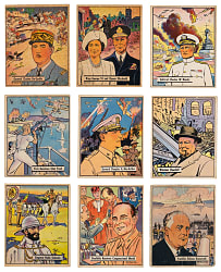 1941 R164 Gum Inc. War Gum Near Complete Set (104/132) with Tougher High Number (#85-108) Near Set (23/24)