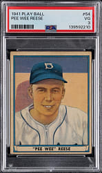 1941 Play Ball  #54 Pee Wee Reese Rookie PSA VG 3