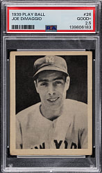 1939 Play Ball #26 Joe DiMaggio PSA GOOD+ 2.5