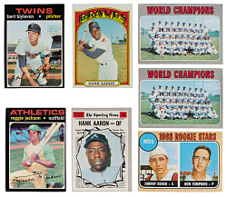 1967-1972 Topps Grab Bag (22) with (10) Hall of Famers Including Johnny Bench Rookie