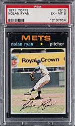 1971 Topps #513 Nolan Ryan PSA EX-MT 6