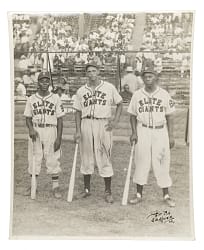 Circa 1940-1941 Baltimore Elite Giants (Negro Leagues) Original J.E. Miller Photograph PSA/DNA Type I with Biot, Curry & Hoskins