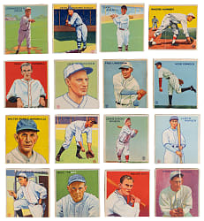 1933 Goudey Starter Set (108/240) with (24) Hall of Famers Including (2) Hornsby, Dean & Ott