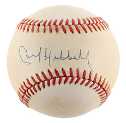 Carl Hubbell Single-Signed ONL/Feeney Baseball