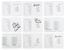 Masters Tournament Champions Signed Augusta National Golf Club Scorecard Partial Set (30/56) with Nicklaus & Palmer