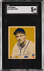 1949 Bowman #110 Early Wynn Rookie SGC EX 5