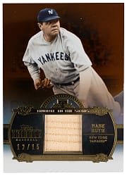 2013 Topps Tribute Babe Ruth To The Stars Relic Sepia Parallel #/15