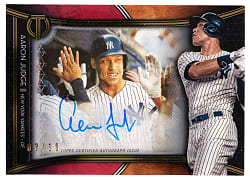 2020 Topps Tribute Franchise Best Aaron Judge Certified Autograph Red Parallel #03/10