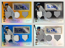 2009 Topps Tribute Don Mattingly Autographed Triple Relics Near Rainbow (4/5)