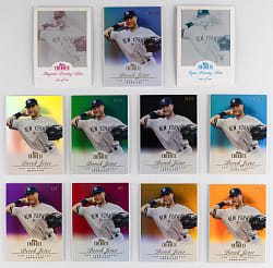 2012 Topps Tribute #55 Derek Jeter Rainbow Set (9) Plus (2) #1/1 Printing Plates