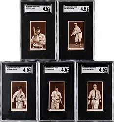 1912 T207 Brown Background SGC VG/EX+ 4.5 Graded Group (5)