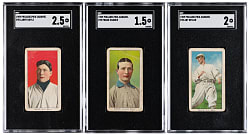 1909 E95 Philadelphia Caramel SGC FAIR 1.5 to GOOD+ 2.5 Graded Group (3) with Frank Chance