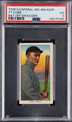 1909-1911 T206 White Border Ty Cobb Bat off Shoulder PSA VG 3