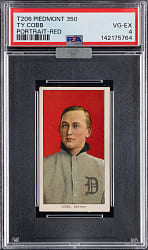1909-1911 T206 White Border Ty Cobb Portrait Red Background PSA VG-EX 4  (MBA Silver Diamond)