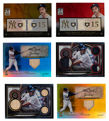 2009-2020 Topps Tribute Thurman Munson Relics Complete/Near Rainbow Sets (3) - (14 Total Cards)