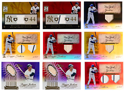 2009-2014 Topps Tribute Reggie Jackson Relics Complete/Near Rainbow Set Collection (27) Different