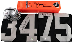 Los Angeles/Oakland Raiders Signed Quartet with T. Brown, Gannon, B. Jackson & Long - Individually Certed