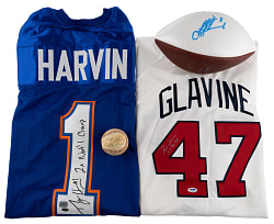 Multi-Sport Signed Memorabilia Group (6) with Hank Aaron, Troy Aikman & Vijay Singh