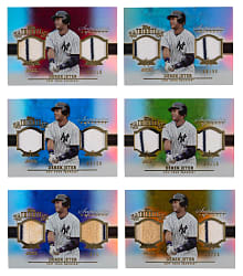2012 Topps Tribute Derek Jeter Superstar Swatches Rainbow Set (6)