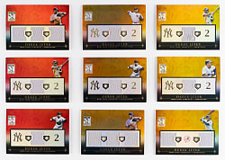 2010 Topps Tribute Derek Jeter Relics Complete/Near Rainbow Set Collection (27) with (3) #1/1