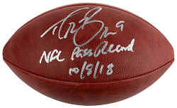 Drew Brees Signed Official NFL Football with "NFL Pass Record 10/8/18" Inscription - Fanatics Certified