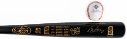 Stephen Strasburg Signed 2019 World Series Pair with Baseball & Gorgeous Limited Edition (#90/200) Bat - Both Fanatics & MLB