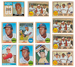1966-1974 Topps Shoebox Collection (825+) with (75) Hall of Famers with Aaron, Mantle & Rose