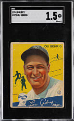 1934 Goudey #37 Lou Gehrig SGC FAIR 1.5