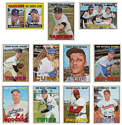 1967 Topps Partial Set (407/609) with (14) Hall of Famers
