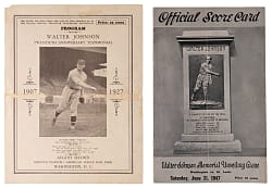 1927-1954 Washington Senators Testimonial Programs (7) with 1927 & 1947 Walter Johnson, Stone, Travis, Griffith, Yost & Harris