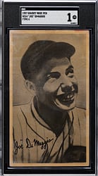 1937 R314 Goudey Wide Pen Type 4 Joe DiMaggio Rookie SGC POOR 1