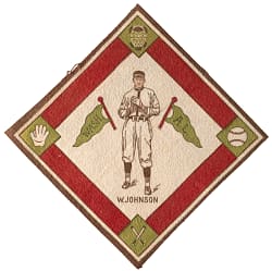1914 B18 Blankets Walter Johnson Green Pennants