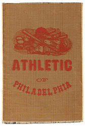 1860s-1870s Athletic of Philadelphia Baseball Silk Ribbon