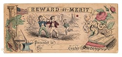 Circa 1860s Reward of Merit Certificate with Baseball Scene