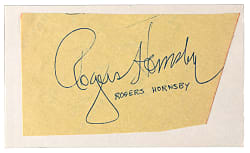 Rogers Hornsby Bold Cut Signature - Full JSA LOA