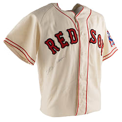 Ted Williams Signed Mitchell & Ness Cooperstown Collection Boston Red Sox Jersey with Full JSA LOA