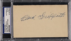 1949 Clark Griffith Signed Government Postcard - PSA/DNA Authentic
