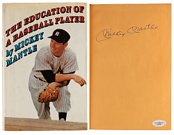 1967 Mickey Mantle Signed "The Education of a Baseball Player" Book - Full JSA LOA