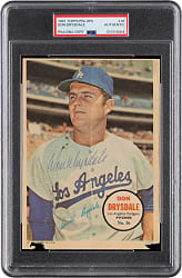Don Drysdale Signed 1967 Topps Pin-Ups #16 - PSA/DNA Authentic