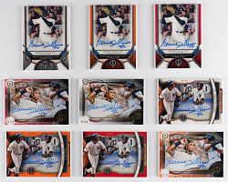 2017-2019 Topps Tribute Bernie Williams Certified Autograph Near Rainbow Set Trio - (9 Total Cards)