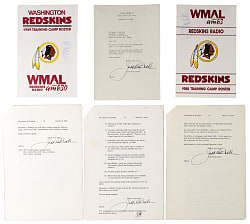 Jack Kent Cooke Signed Flats (11) Plus Barnee Breeskin Signed Letter Washington Redskins Collection (12 Total Items)