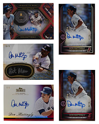 2013-2022 Topps Tribute Don Mattingly Certified Autograph Collection (5) Different with Low Numbers