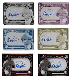 2020 Topps Tribute Jorge Posada Certified Autograph Rainbow Set (6) Plus #1/1 Printing Plate Set (4)