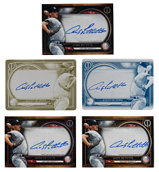 2020 Topps Tribute Andy Pettitte Certified Autograph Rainbow Set (5) Plus #1/1 Printing Plate Set (4)