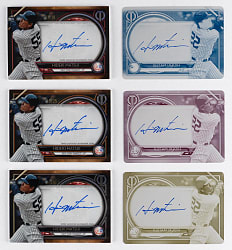 2020 Topps Tribute Hideki Matsui Certified Autograph Collection (6) Different with (3) #1/1 Printing Plates