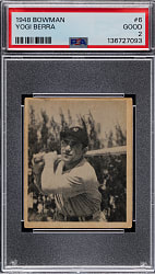 1948 Bowman #6 Yogi Berra Rookie PSA GOOD 2